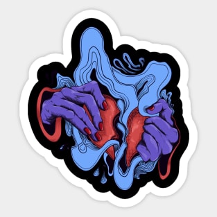 BROKEN HEART VALENTINE HAND Sticker